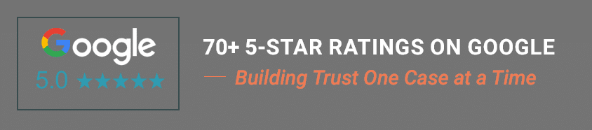 70+ 5-star ratings on Google