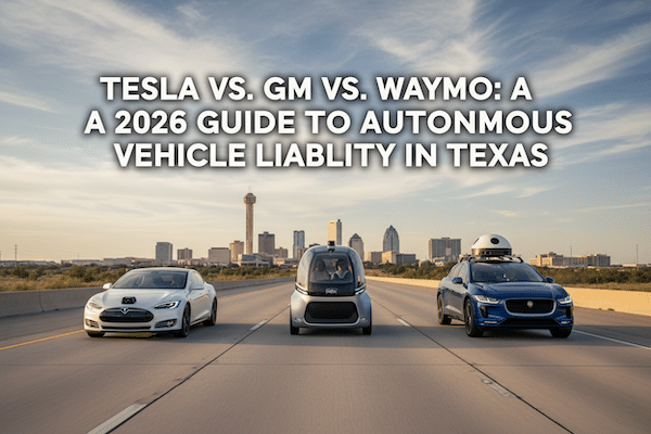 Tesla vs. GM vs. Waymo: A 2026 Guide to Autonomous Vehicle Liability in Texas